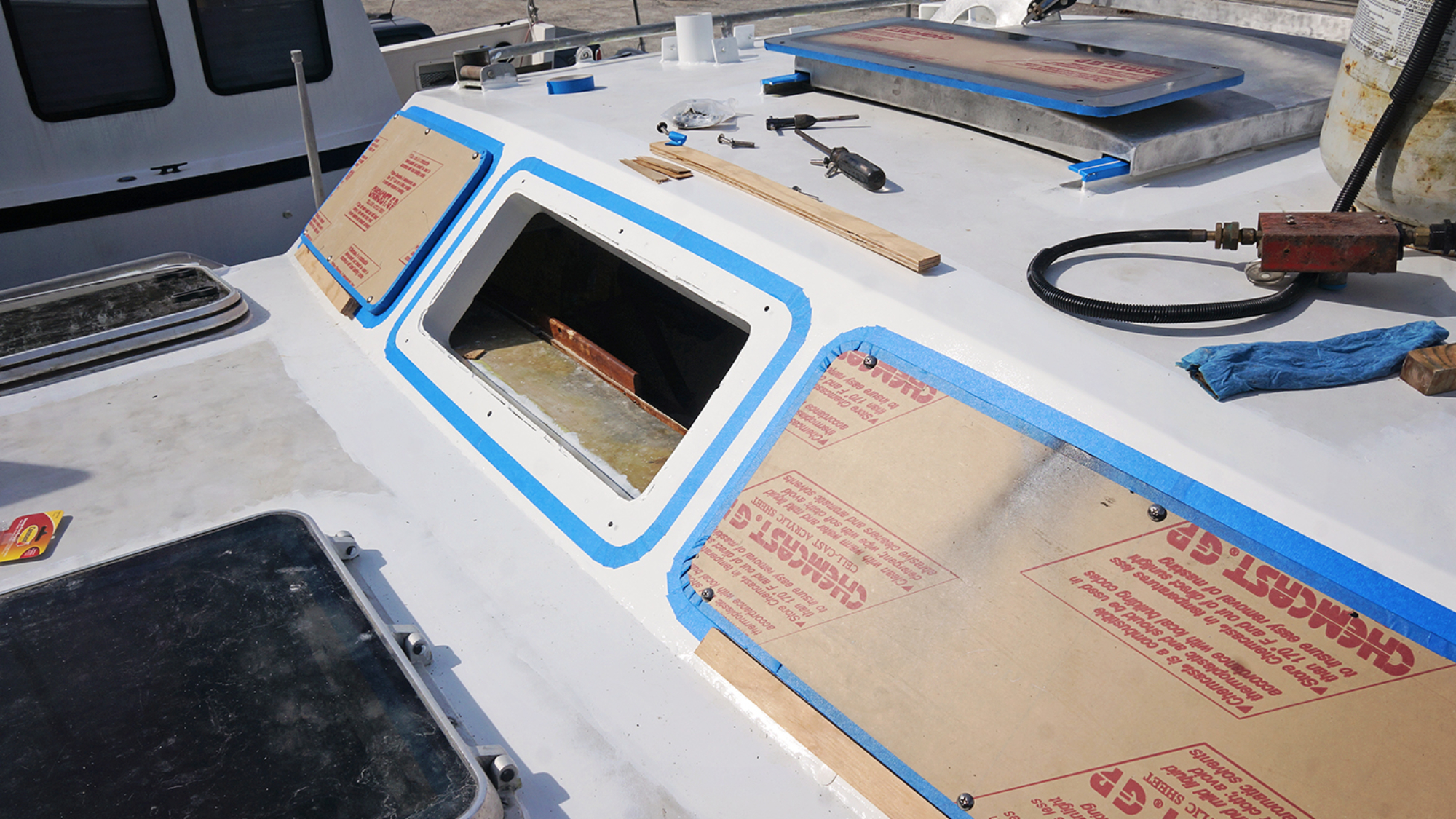 Installing the Last of our Plexiglass Windows Matt & Jessica's