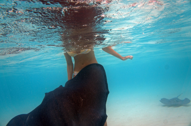 Swimming with stingrays, Grand Cayman