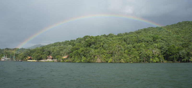 rainbow over Denny's Beach