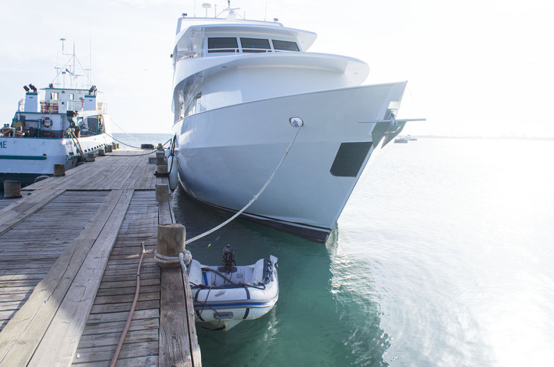 fuel dock at Utila