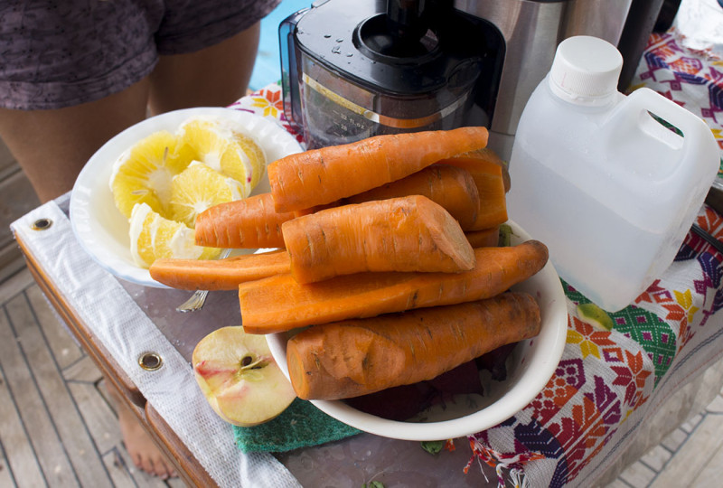 oranges and carrots, ready to be juiced