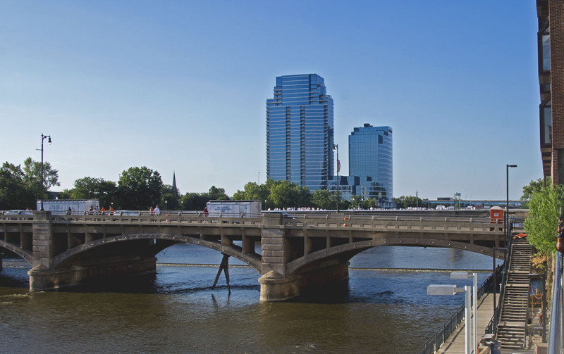 River House condos across the bridge