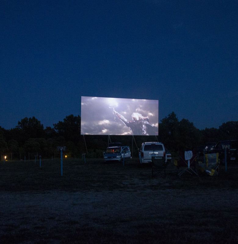 drive-in movie screen