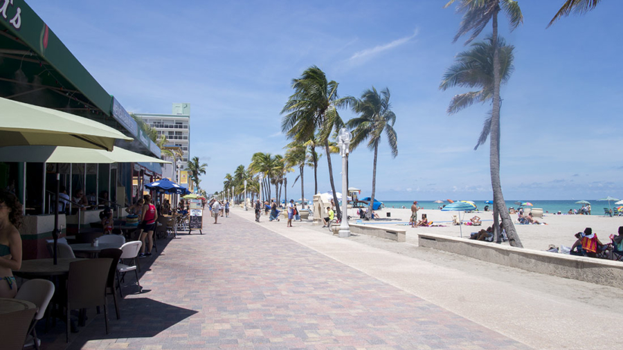 Hollywood Beach walkway 1