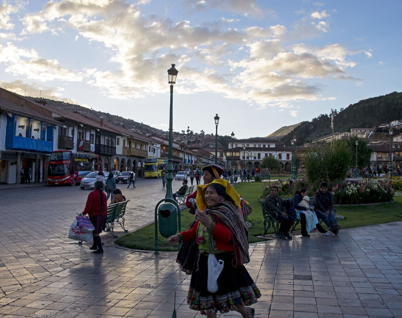 Traditional Peruvian attire in Cusco