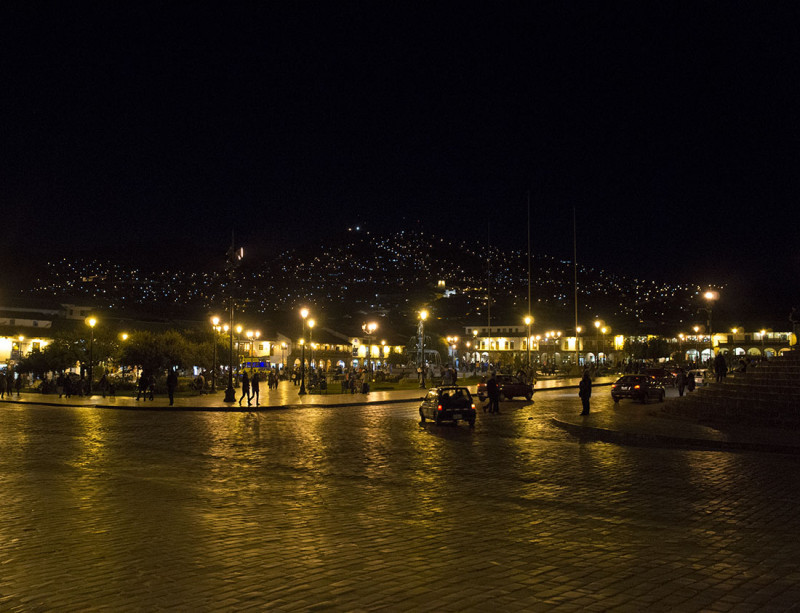 Cusco Peru at night