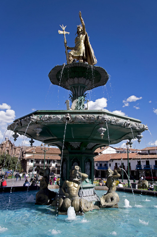 fountain in Cusco Peru