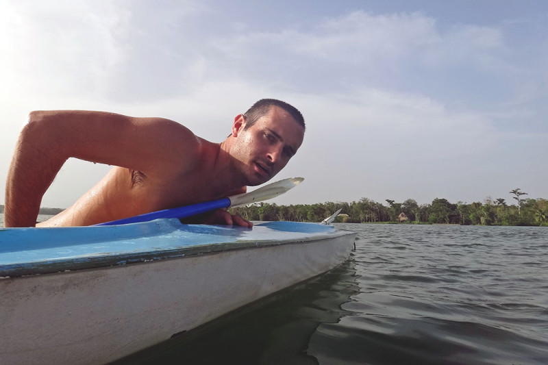 Matt kayaking