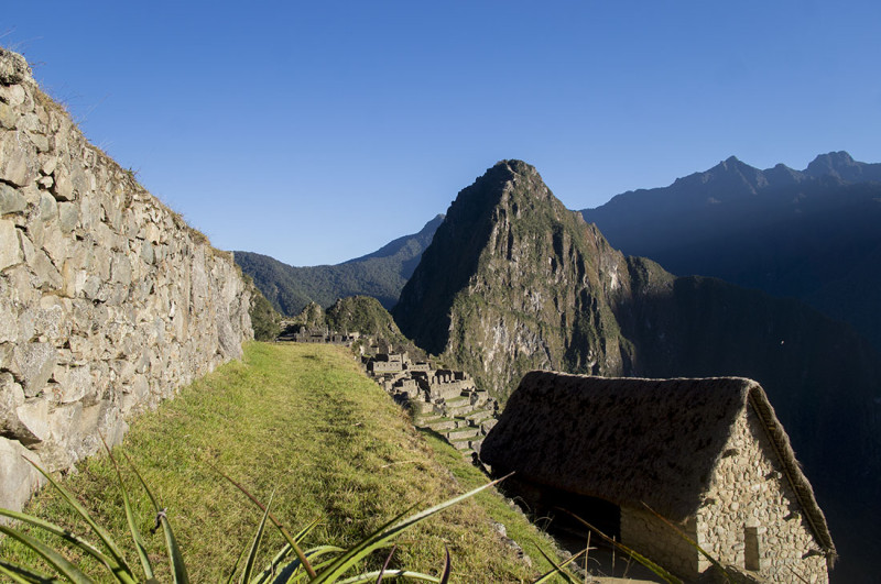 entering Macu Picchu at sunrise