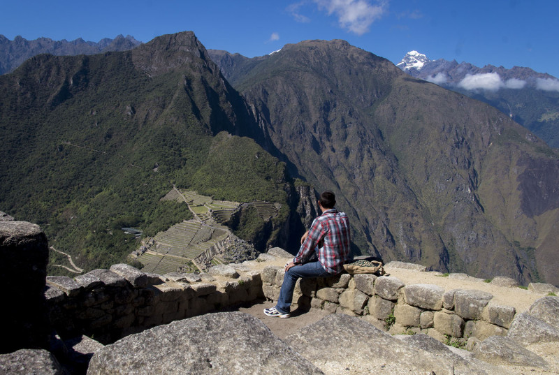 Matt overlooking Machu Picchu