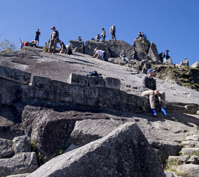 boulders at top of Huayna Picchu