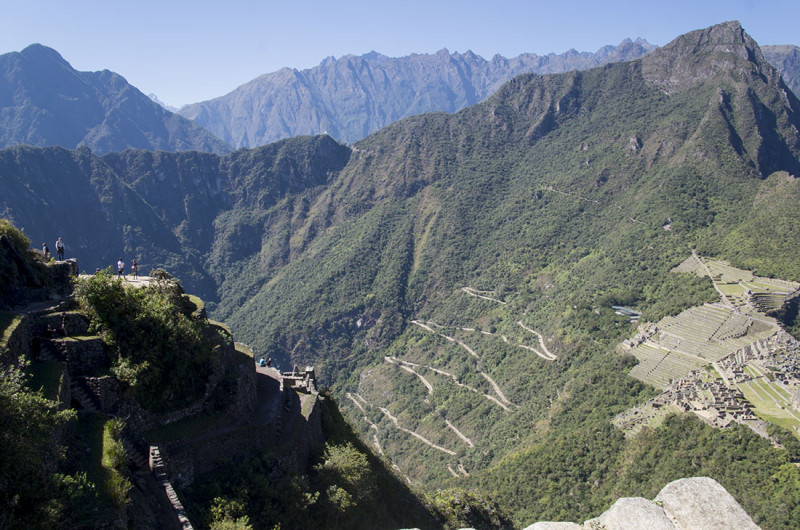 overlooking Huayna Picchu and Machu Picchu