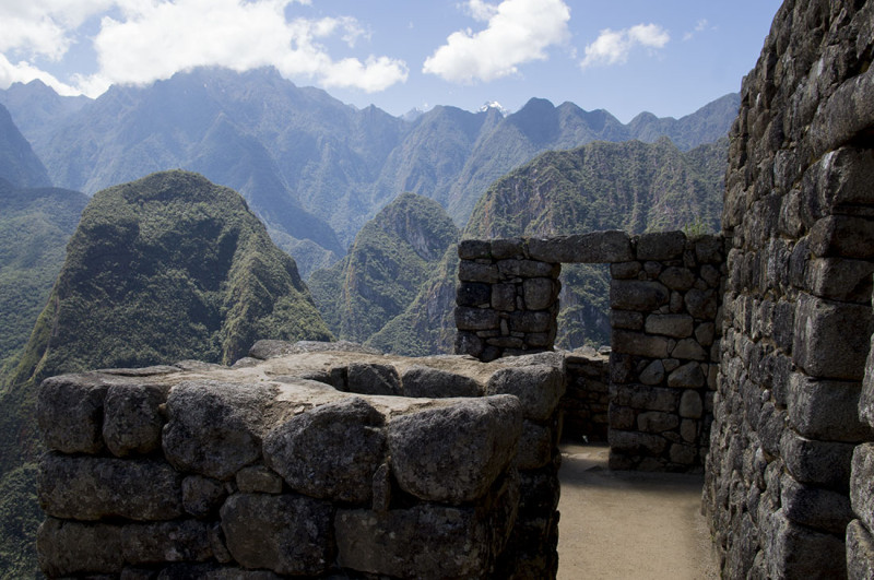 rooms overlooking cliff  Machu Picchu