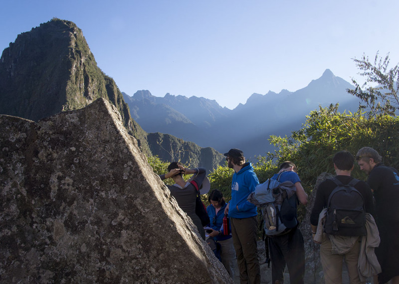 waiting to enter Huyana Picchu