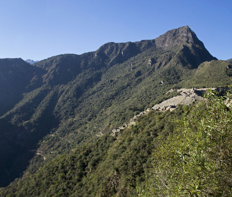 first glances back at Machu Picchu