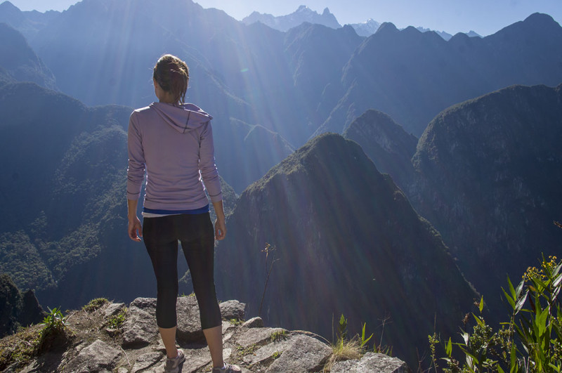 Jessica overlooking mountain