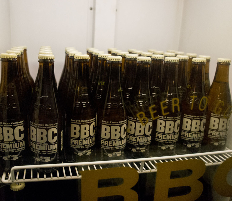 beer bottles at Bogota Beer Company