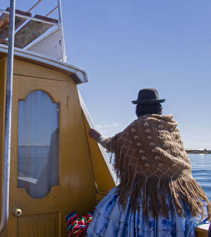 Peruvian woman on ferry