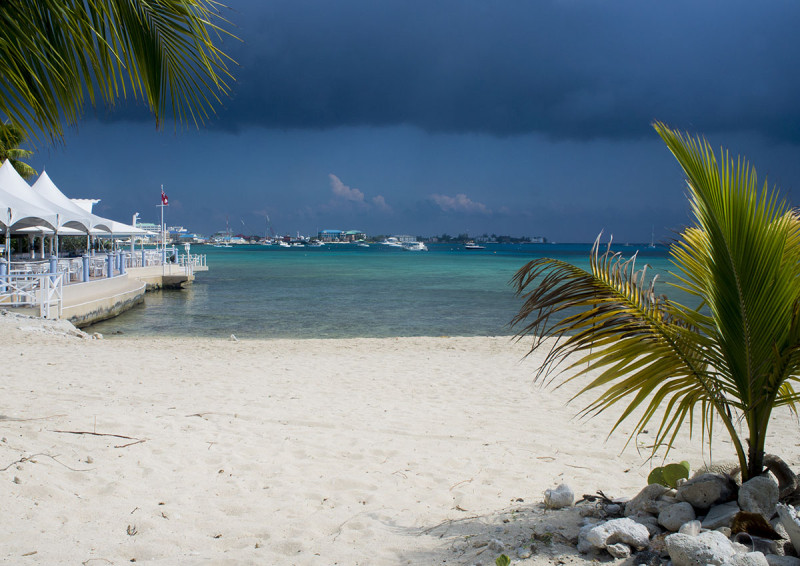 storm over Grand Cayman Island