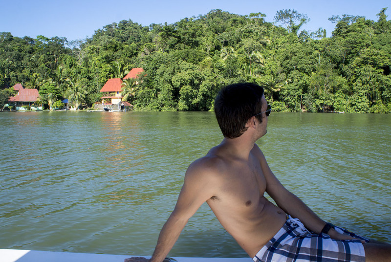 Matt lounging on Hula Girl