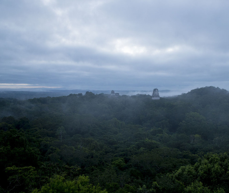 Sunrise over temple 2, Tikal