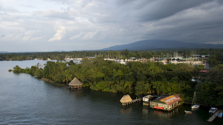 looking over Mar Marine, Rio Dulce Guatemala