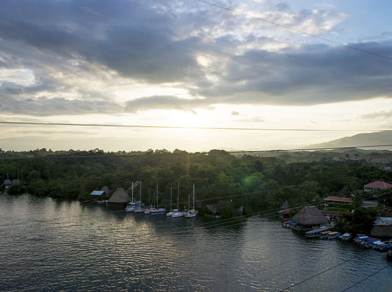 view from bridge, Rio Dulce, Guatemala