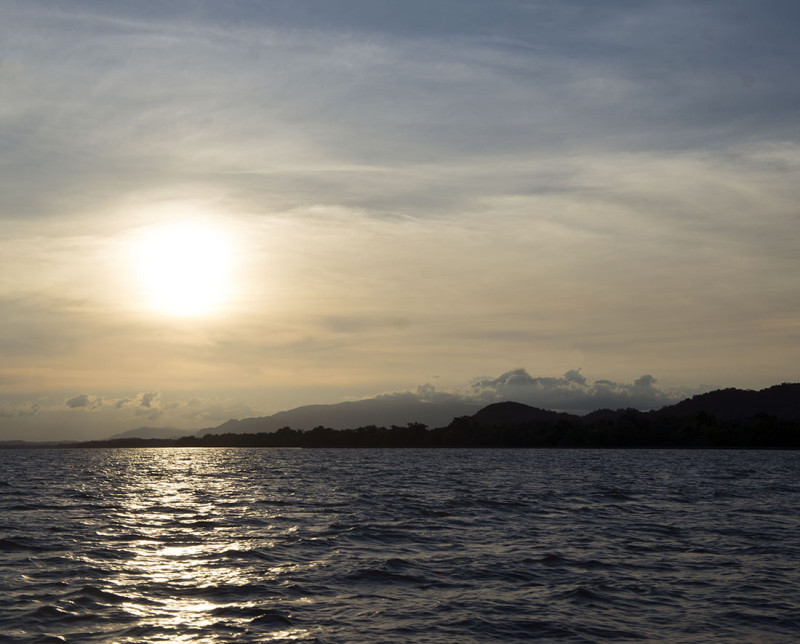 sunset on Rio Dulce