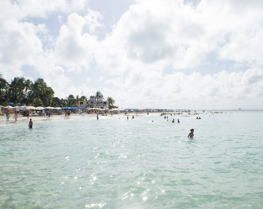 swimming at Playa Norte, Isla Mujeres