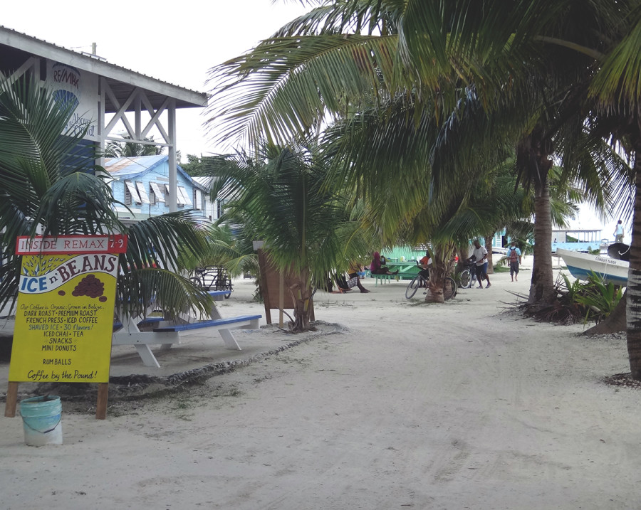 coffee shop, Cay Caulker, Belize