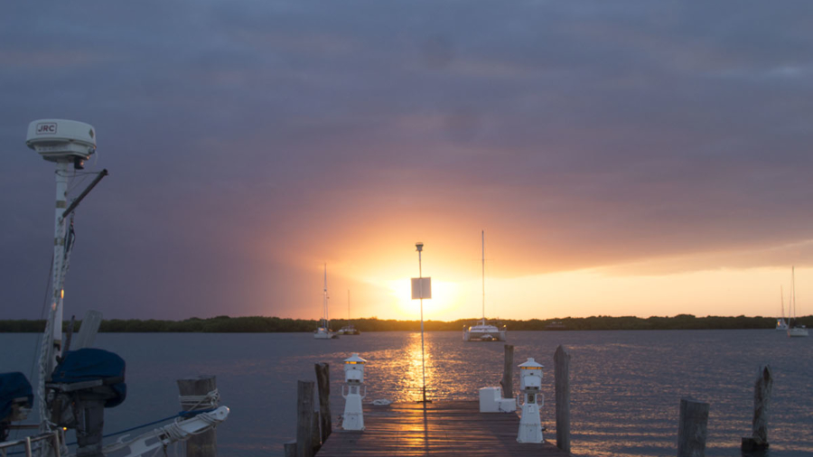 sunset at Marina Paraiso