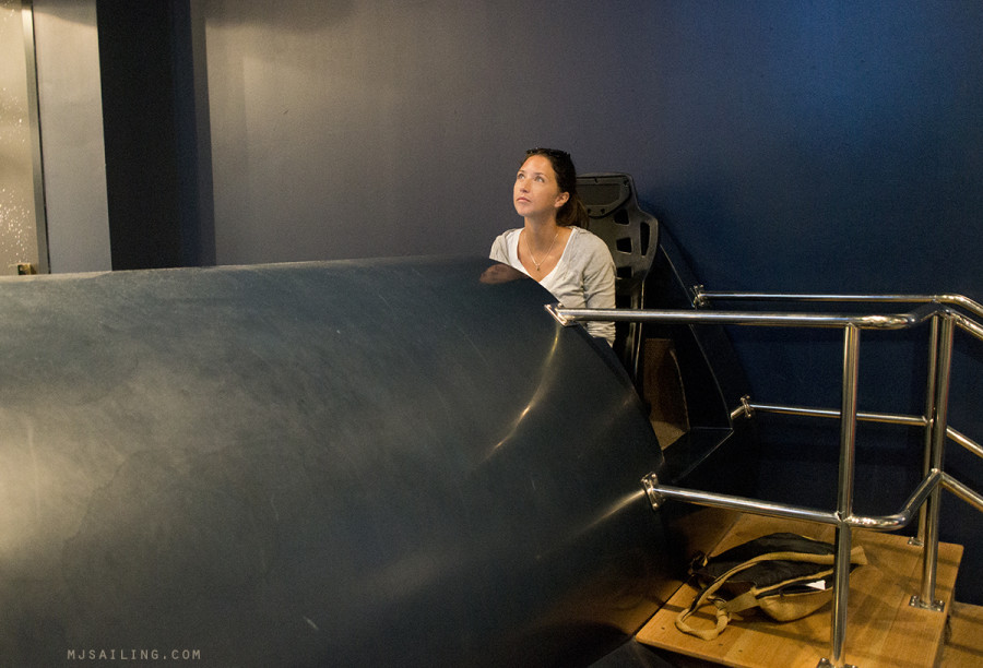 Jessica with flight simulator