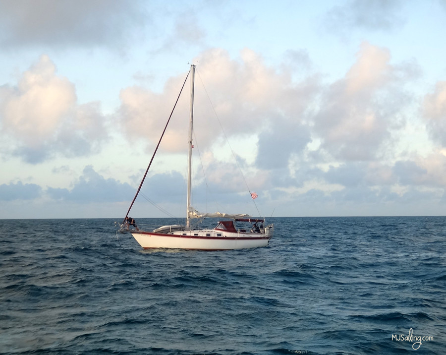 Laho anchored at sunrise