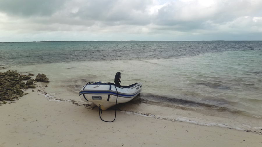 dinghy on shore