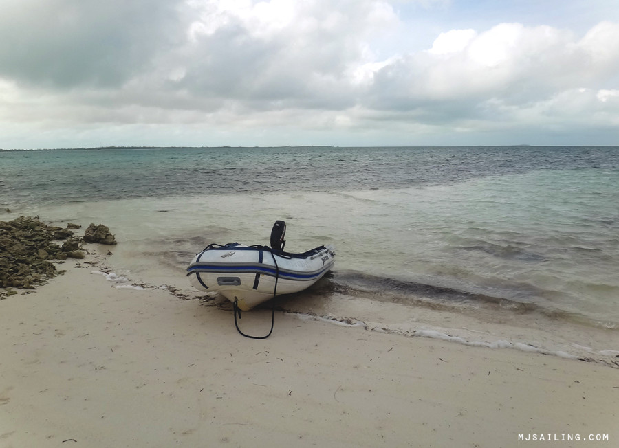 dinghy on shore