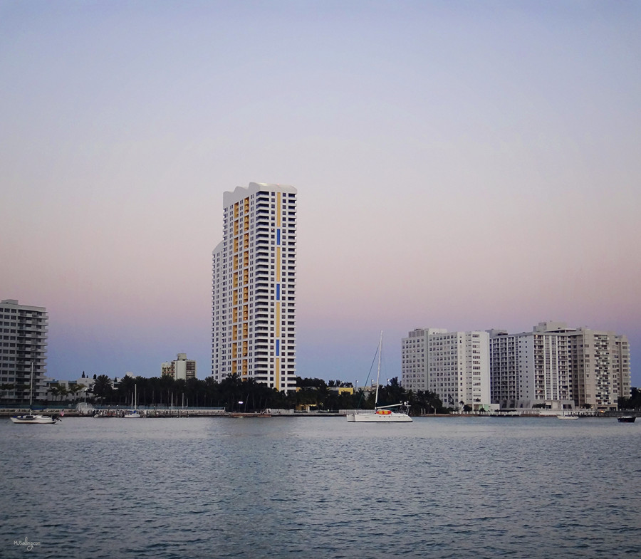 sunset over Miami Beach