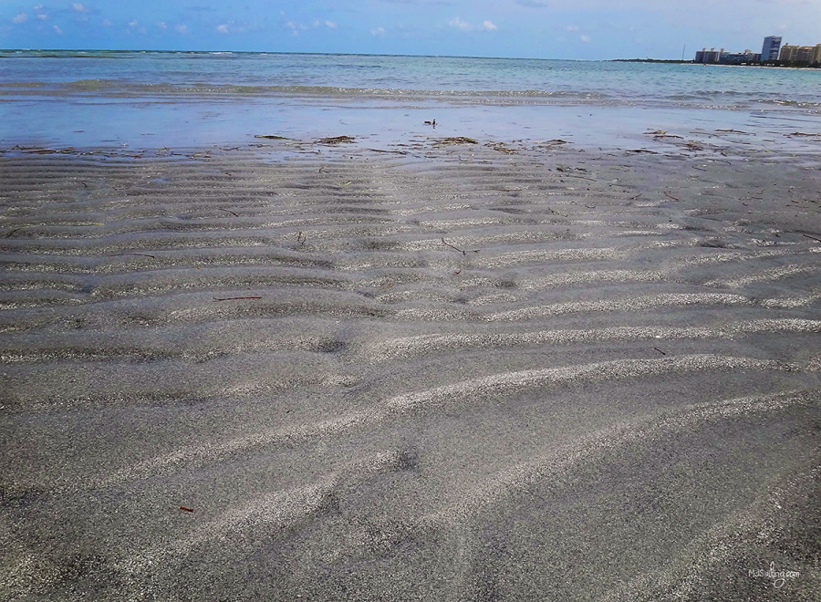 low tide Crandon Park