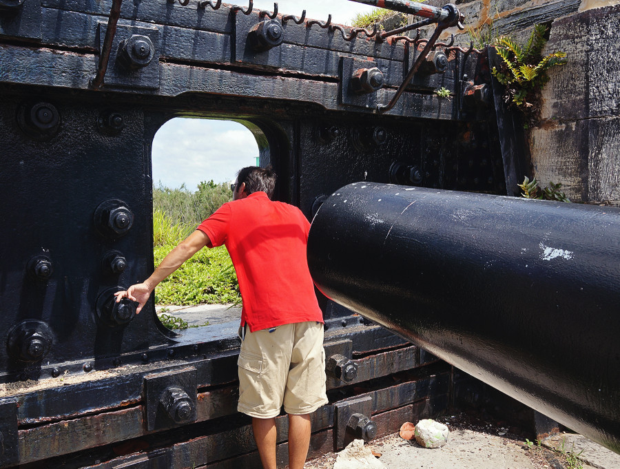 Matt in Bermudian fort