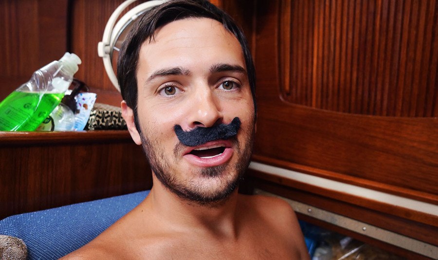 Matt with fake mustache