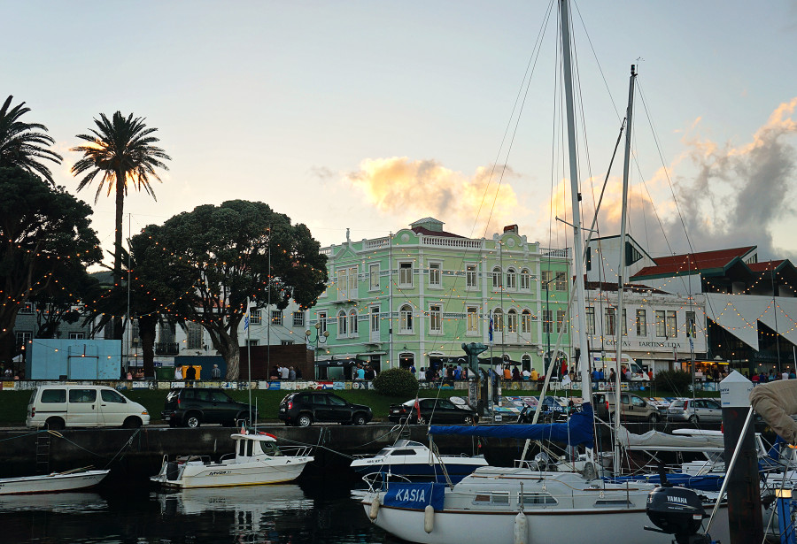 sunset over Horta Marina