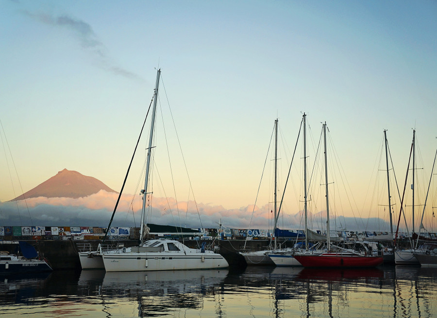 sunset over Pico, Azores