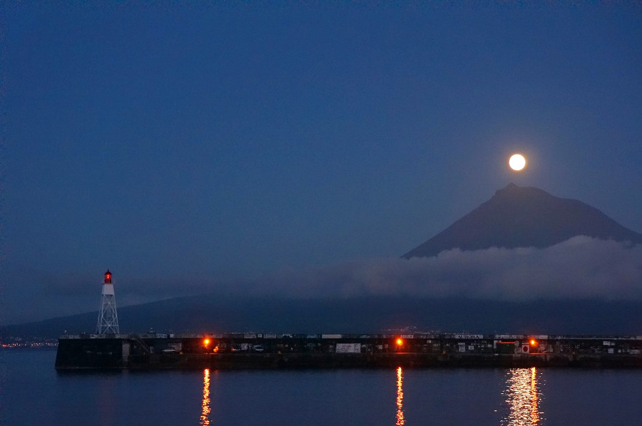 full moon over Pico, Azores