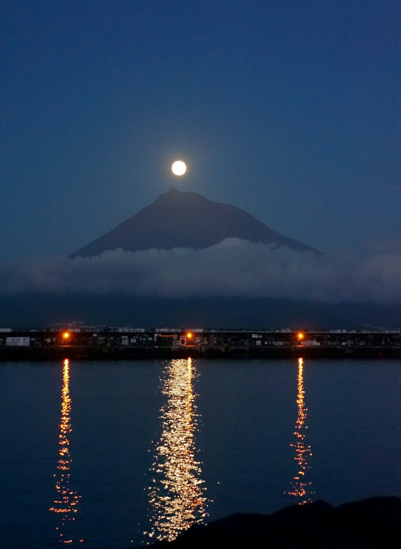 full moon over Pico, Azores