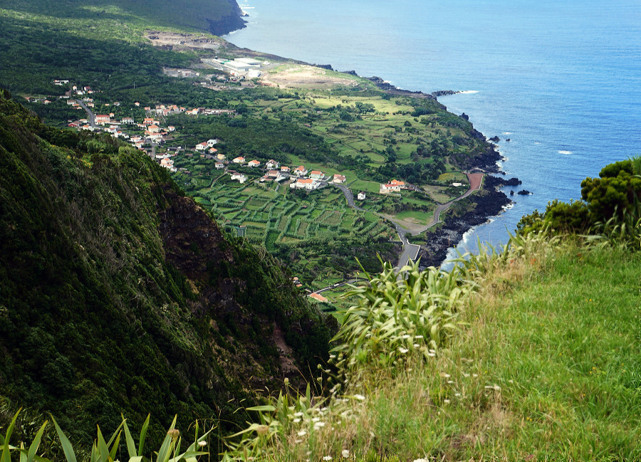 seaside town in Faial, Azores