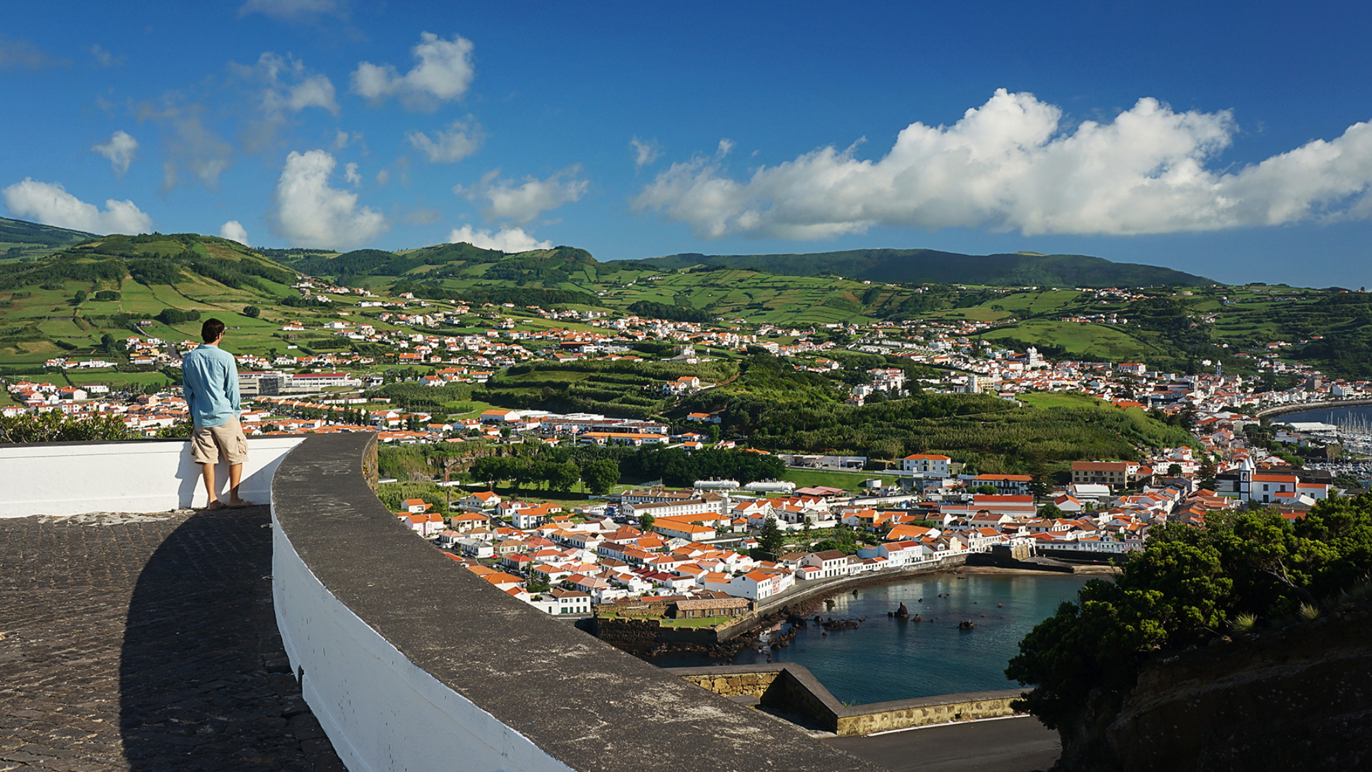 overlooking Porto Pim, Horta, Azores