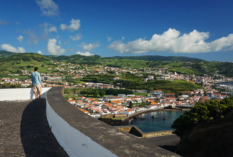 overlooking Porto Pim, Horta, Azores