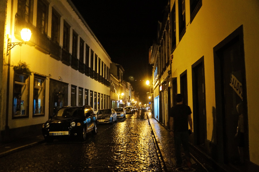 Horta at night, Faial, Azores