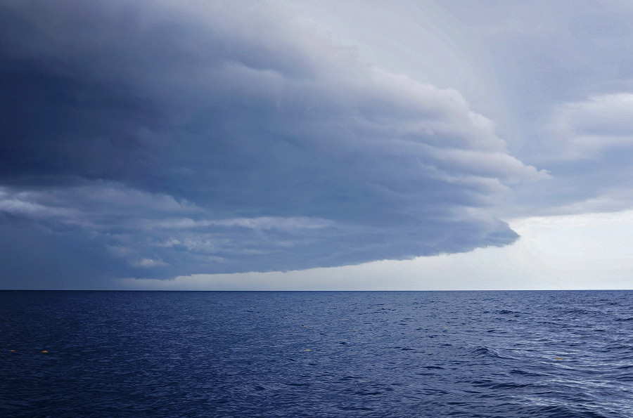 storm clouds over the Gulf Stream