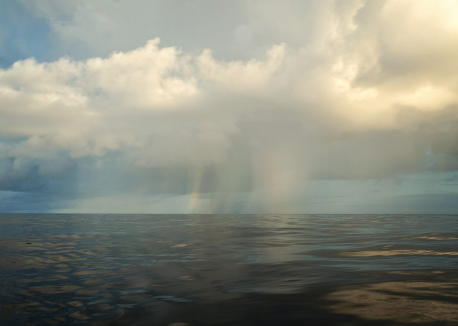 storm over calm waters