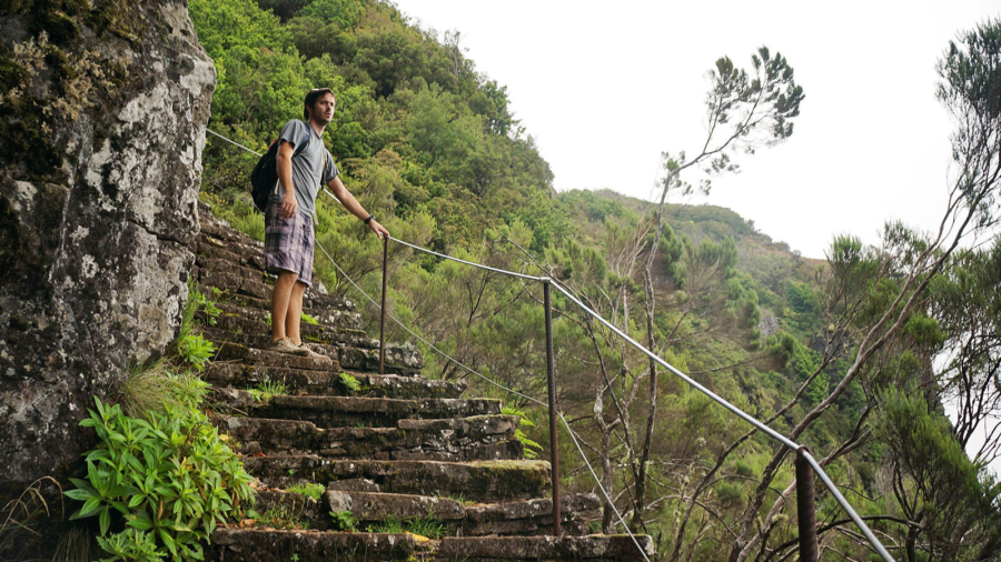 stairs hiking Pico Ruivo